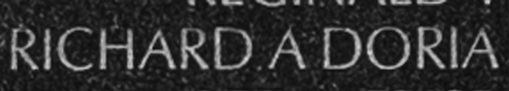 Specialist 4 Richard Albert Doria's name inscribed on The Wall